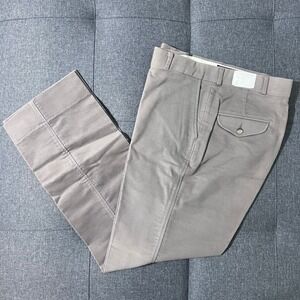 Vintage Huntington Pants Men 38x30.5 Tan Cuffed Hem Deadstock Velveteen